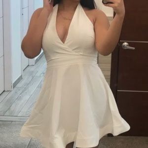 White skater dress